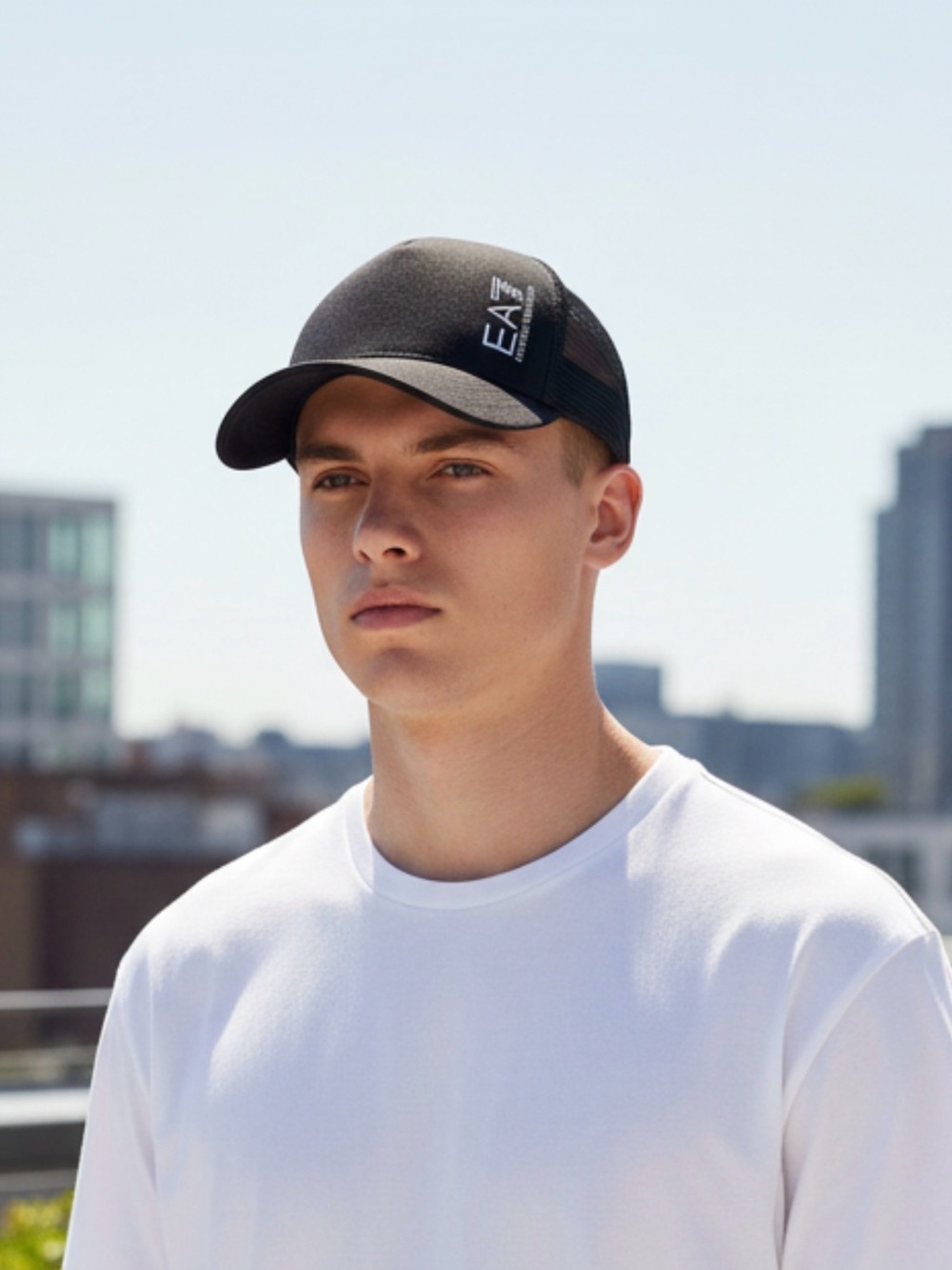 Emporio Armani EA7 Black Mesh Baseball Cap 100% cotton